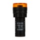 Sinaleiro indicador amarelo AD16-22SM 22 mm LED com buzzer integrado AC/DC 24V - Thumb - 6