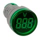 Indicador volt&iacute;metro LED verde 22 mm AC 20 a 500 V AD20-22DSV com tubo digital grande - Thumb - 4