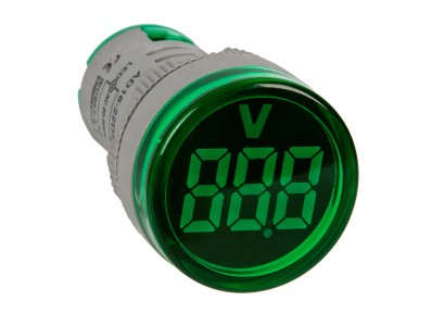 Indicador volt&iacute;metro LED verde 22 mm AC 20 a 500 V AD20-22DSV com tubo digital grande - Imagem 4