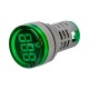 Indicador volt&iacute;metro LED verde 22 mm AC 20 a 500 V AD20-22DSV com tubo digital grande - Thumb - 1