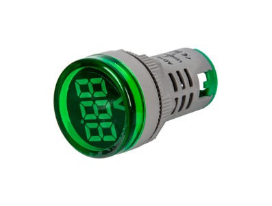 Indicador volt&iacute;metro LED verde 22 mm AC 20 a 500 V AD20-22DSV com tubo digital grande - Imagem 1