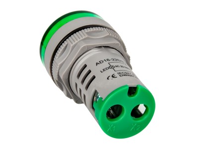 Indicador volt&iacute;metro LED verde 22 mm AC 20 a 500 V AD20-22DSV com tubo digital grande - Imagem 5