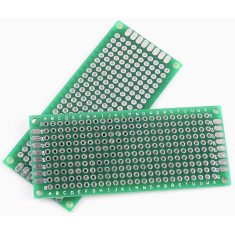 Placa PCB de prototipagem universal 3 x 7 cm dupla face, passo de furos 2,54 mm