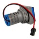 Sinaleiro indicador LED azul 22 mm AD16-22FVA (AD16-22VAM) cobertura quadrada display duplo tens&atilde;o AC 50&ndash;500 V e corrente 0&ndash;100  - Thumb - 5
