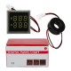 Indicador LED branco 22mm AD16-22FVA (AD16-22VAM) tampa quadrada, display duplo de tens&atilde;o AC 50-500V e corrente 0-100A - Thumb - 2
