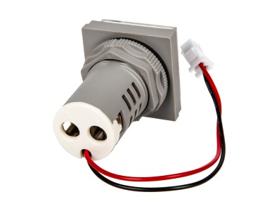 Indicador LED branco 22mm AD16-22FVA (AD16-22VAM) tampa quadrada, display duplo de tens&atilde;o AC 50-500V e corrente 0-100A - Imagem 6