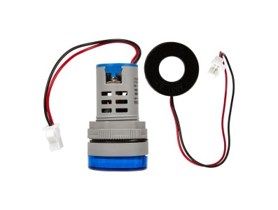 Indicador LED redondo 22 mm azul AD16-22FVA (AD16-22VAM) Medidor de Hz AC 50-500V 0-100A com transformador - Imagem 2