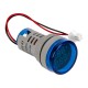 Indicador LED redondo 22 mm azul AD16-22FVA (AD16-22VAM) Medidor de Hz AC 50-500V 0-100A com transformador - Thumb - 6