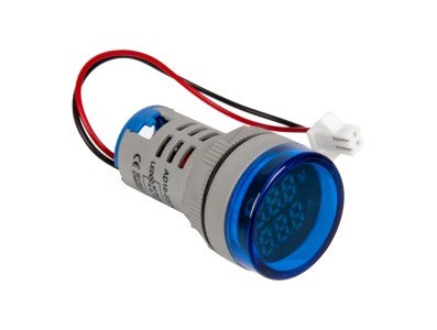Indicador LED redondo 22 mm azul AD16-22FVA (AD16-22VAM) Medidor de Hz AC 50-500V 0-100A com transformador - Imagem 6