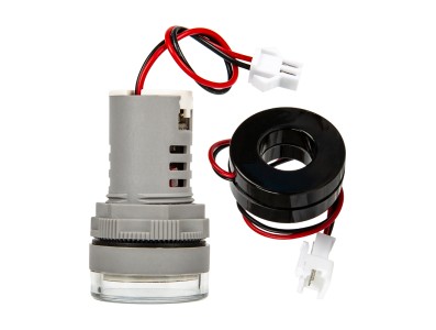 Indicador de Hertz LED redondo 22 mm branco AD16-22FVA (AD16-22VAM) AC 50 a 500V 0 a 100A com transformador - Imagem 6