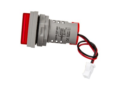 Indicador LED vermelho AD16-22A VHz 22 mm, capa quadrada, AC 50&ndash;500 V, 0&ndash;100 A, 20&ndash;75 Hz, 3 displays de tens&atilde;o, corrente e frequ - Imagem 4