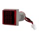 Indicador LED vermelho AD16-22A VHz 22 mm, capa quadrada, AC 50&ndash;500 V, 0&ndash;100 A, 20&ndash;75 Hz, 3 displays de tens&atilde;o, corrente e frequ - Thumb - 5