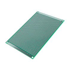Placa de prototipagem PCB dupla face 8 x 12 cm passo de furos 2,54 mm