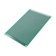 Placa de prototipagem PCB dupla face 8 x 12 cm passo de furos 2,54 mm