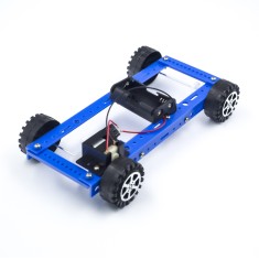 Kit de Rob&oacute;tica Carro El&eacute;trico de Controle Remoto Tra&ccedil;&atilde;o 4x4 Azul Mont&aacute;vel 20 x 12 x 4 cm