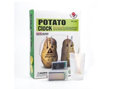 Kit de Rob&oacute;tica Rel&oacute;gio Alarme LED Criativo com Convers&atilde;o de Energia por Batata, Lim&atilde;o e Refrigerante - Imagem 5