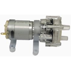 Bomba d'&aacute;gua mini transparente R385 DC 6-12V para aqu&aacute;rio