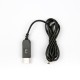 Cabo booster USB 1 m, conversor 5 V 2 A para 12 V 1 A, conector DC 5,5 x 2,1 mm, sem LED - Thumb - 1