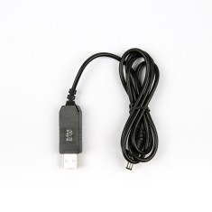 Cabo booster USB 1 m, conversor 5 V 2 A para 12 V 1 A, conector DC 5,5 x 2,1 mm, sem LED