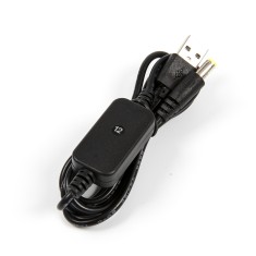Cabo booster USB 5V 0,6A com conector DC 5,5 x 2,1 mm e sa&iacute;da 9V