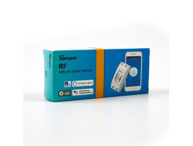 Sonoff RFR2 Interruptor WiFi Liga/Desliga 10A Vers&atilde;o 433 MHz com Controle Remoto M&oacute;vel e Controle por Voz Siri - Imagem 1