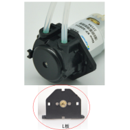 Bomba de l&iacute;quido 12V Tipo L com tubo de silicone preta