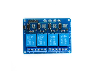 M&oacute;dulo de Rel&eacute; 4 Canais N&iacute;vel Baixo com Acoplamento &Oacute;ptico para Arduino - Imagem 1