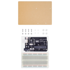 Plataforma acr&iacute;lica para Uno e protoboard