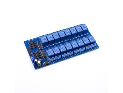 M&oacute;dulo rel&eacute; 16 canais 12V DC n&iacute;vel baixo com indicador luminoso para Arduino - Imagem 2