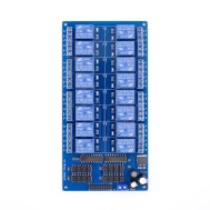 M&oacute;dulo rel&eacute; 16 canais 12V DC n&iacute;vel baixo com indicador luminoso para Arduino