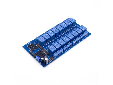 M&oacute;dulo rel&eacute; 16 canais 12V DC n&iacute;vel baixo com indicador luminoso para Arduino - Imagem 3