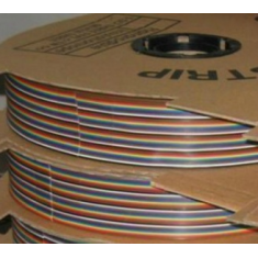 Cabo fita Dupont 40 pinos arco-&iacute;ris 2,54 mm AWG24 cobre puro 50 m carretel