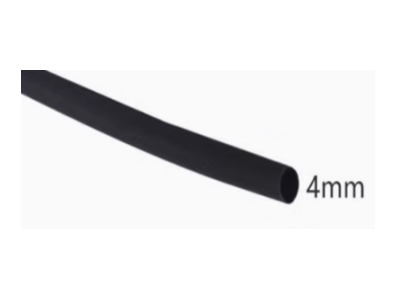 Tubo termorretr&aacute;til 4 mm preto 1 m - Imagem 1