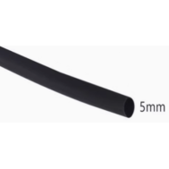 Tubo termo retr&aacute;til 5 mm preto 1 m