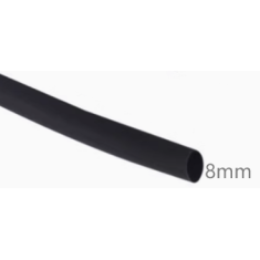 Tubo termo retr&aacute;til 8 mm preto 1 m