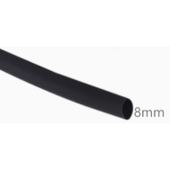Tubo termo retr&aacute;til 8 mm preto 1 m