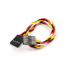 Cabo Dupont f&ecirc;mea-f&ecirc;mea 4 pinos 2,54 mm torcido