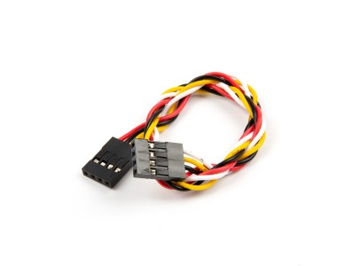 Cabo Dupont f&ecirc;mea-f&ecirc;mea 4 pinos 2,54 mm torcido - Imagem 1