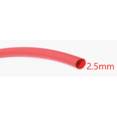 Manga termo retr&aacute;til 2,5 mm vermelha 1 m
