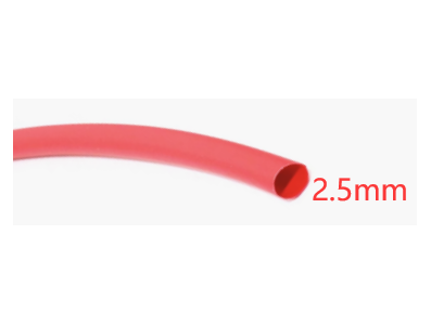 Manga termo retr&aacute;til 2,5 mm vermelha 1 m - Imagem 1