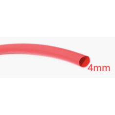 Tubo termo retr&aacute;til 4 mm vermelho 1 m