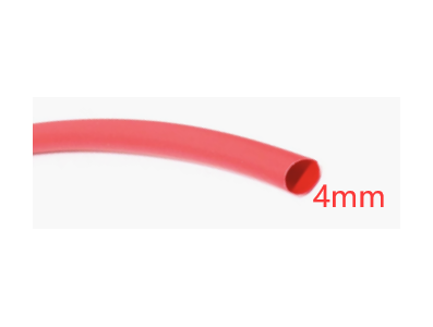 Tubo termo retr&aacute;til 4 mm vermelho 1 m - Imagem 1