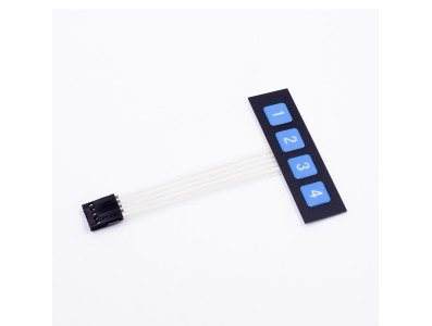 Teclado matricial de membrana 1x4, 4 teclas, painel de controle SCM - Imagem 2