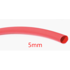 Tubo termorretr&aacute;til 5 mm vermelho 1 m