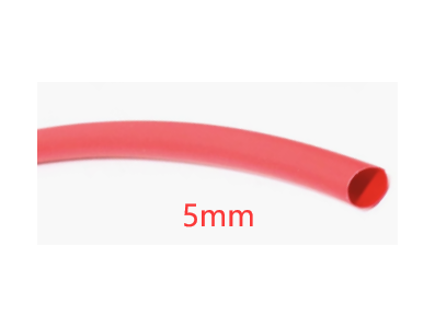 Tubo termorretr&aacute;til 5 mm vermelho 1 m - Imagem 1