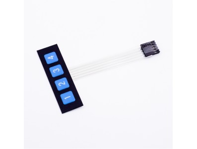 Teclado matricial de membrana 1x4, 4 teclas, painel de controle SCM - Imagem 3