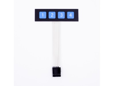 Teclado matricial de membrana 1x4, 4 teclas, painel de controle SCM - Imagem 5