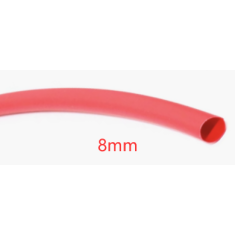 Tubo termorretr&aacute;til 8 mm vermelho 1 m