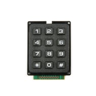 Teclado matricial 3x4 preto