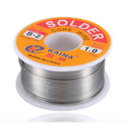 Fio de solda 1,0 mm 100 g liga 63/37 (estanho/chumbo) n&uacute;cleo de colof&ocirc;nia 35% em carretel